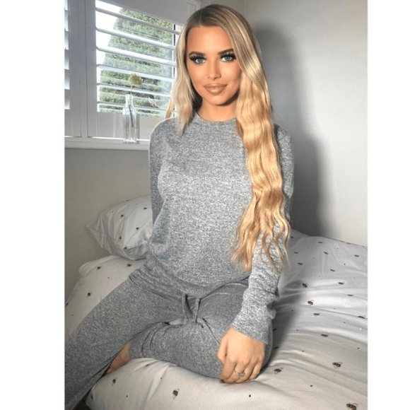 Gray Long Sleeve Top and Joggers Jogger Pants Two Piece Set - Picture 7 of 8